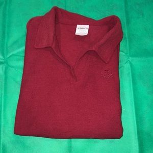 LINKS Mens burgundy polo style  shirt worn once in excellent condition size XL!